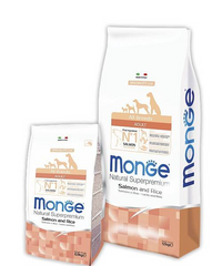Monge All breeds Adult Salmon - Корм с лососем и рисом для взрослых собак всех пород, 2,5 кг