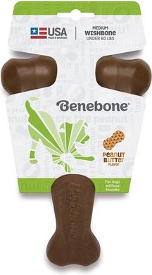 Benebone Wishbone peanut butter - Жевательная игрушка со вкусом арахисовой пасты, S
