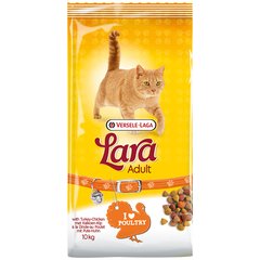 Lara Adult with Turkey & Chicken - Сухой премиум корм для активных котов, индейка и курица, 10 кг