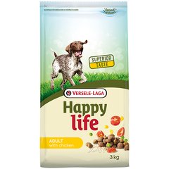 Happy Life Adult with Chicken - Сухой премиум корм для собак всех пород, курица, 3 кг