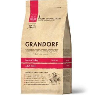 Сухий корм для дорослих котів Grandorf LAMB & TURKEY ADULT INDOOR ягня з індичкою, 8 кг