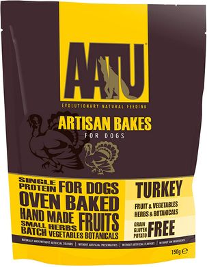 Aatu Artisan Bakes Turkey - Снеки для собак с индейкой, 150г