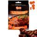 Ласощі для собак від 3-х місяців Mavsy Refined jerky BBQ VENISON STEAK WITH SUN-DRIED TOMATOES ON A BED OF PUMPKIN стейк з оленини з в'яленими томатами на подушці з гарбуза, 100 г фото 1