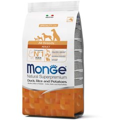 Monge All breeds Adult - Корм с уткой, рисом и картофелем для взрослых собак всех пород 2,5 кг