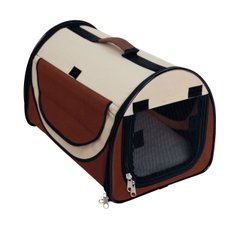 Сумка-палатка для животных Fast & Easy, корчнев / беж, 65x49x50см