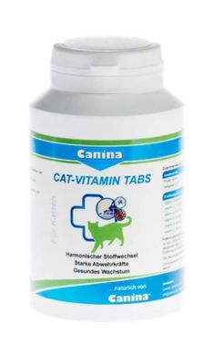 Canina Cat-Vitamin Tabs - Поливитаминная добавка для кошек, 100 табл