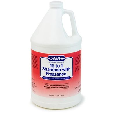 Davis 15 to 1 Shampoo Fresh Fragrance 15:1 - Шампунь з ароматом свіжості для собак, котів, концентрат, 3,8 л