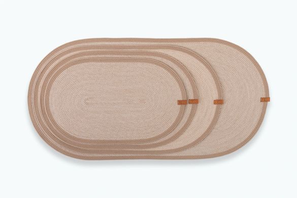 Килимок під миску для собак та котів Harley & Cho Beige джутовий, розмір XS 50х30 см