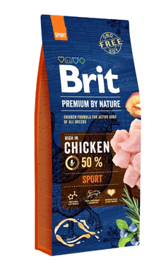 Brit Premium Dog Sport - Сухий корм для активних собак, 15 кг