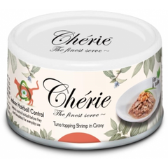 Cherie Hairball Control - Влажный корм для котов контроль образования комков шерсти с кусочками тунца и луциана в соусе, 80 г