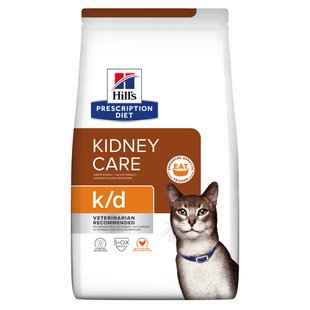 Hill's Prescription Diet Feline k/d - Сухой корм для кошек при заболеваниях почек и сердца, 3 кг