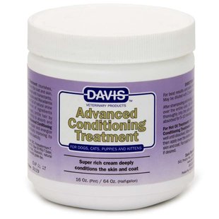 Davis Advanced Conditioning Treatment - Дэвис Кондиционер для собак, кошек, с маслом макадамии, жожоба, оливковым, 454 мл