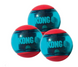 Kong Squeezz Action Игрушка для собак мяч полупрозрачный, красно-синий S фото 2