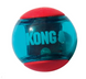 Kong Squeezz Action Игрушка для собак мяч полупрозрачный, красно-синий S фото 1