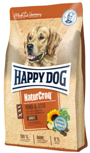 Happy Dog NaturCroq Rind & Reis - Сухий корм для дорослих собак з яловичиною та рисом, 4 кг