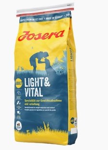 Josera Dog Light & Vital - Сухий корм для дорослих собак з зайвою вагою, 15 кг