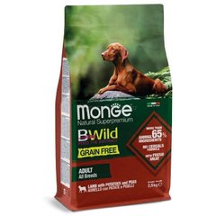 Monge BWild Grain Free Lamb Adult All Breeds - Беззерновий корм з ягням для дорослих собак різних порід 2,5 кг