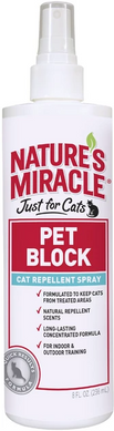 Nature’s Miracle Pet Block - Спрей отпугивающий для кошек 8 n1 236 мл