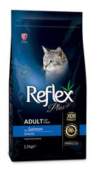 Reflex Plus - Полноценный и сбалансированный сухой корм для кошек с лососем, 1,5 кг