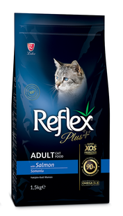 Сухий корм для дорослих котів Reflex Plus Adult SALMON з лососем, 1,5 кг