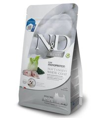 Farmina N&D Withe Adult Mini - Беззерновий сухий корм для собак малих порід з сібасом 2 кг