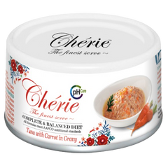 Cherie Urinary Care Tuna & Carrot - Влажный корм для поддержки мочевыводящих путей у кошек с кусочками тунца и моркови в соусе, 80 г