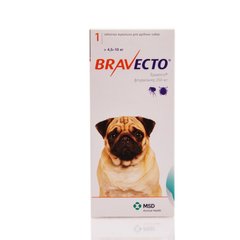 Bravecto (Бравекто) - Жувальна таблетка від бліх та кліщів для собак 4,5-10 кг (250 мг)