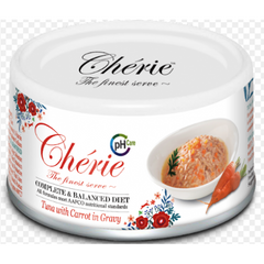 Влажный корм Cherie Urinary Care Tuna & Carrot для кошек с кусочками тунца и моркови в соусе для поддержки мочевыводящих путей у кошек, 80 г
