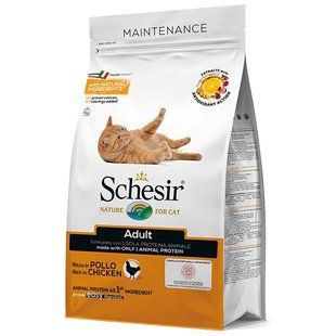 Schesir Cat Adult Chicken - Сухой монопротеиновый корм для котов, курица, 1,5 кг