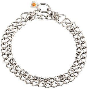 Sprenger Twin Row Martingale - 2-рядний нашийник-напівзашморг для собак, плоска ланка 3 мм, нержавіюча сталь (3 мм, 35 см)