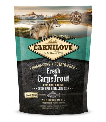 Carnilove Fresh Carp and Trout Adult All Breed - Сухой корм для взрослых собак всех пород с мясом карпа и форели, 1.5 кг