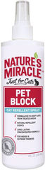 Nature’s Miracle Pet Block - Спрей отпугивающий для кошек 8 n1 236 мл
