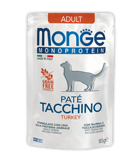 Monge Monoprotein Pate Taccino - Паштет для кошек с индейкой, 85 г