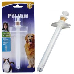 Pill Gun Pusher - Пристрій для годування домашніх тварин лікарськими засобами з м'яким наконечником