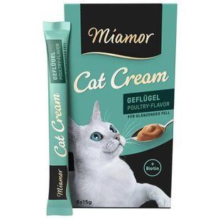 Miamor Cat Snack Biotin Cream - Ласощі для котів з біотином (6х15 г)