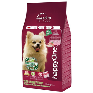 happyOne Premium Dog Small Breeds Fresh Meat - Сухой корм для взрослых собак малых пород со свежим мясом, 4 кг