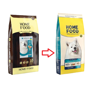 Home Food Dog Adult Medium Hypoallergenic - Гипоаллергенный сухой корм для взрослых собак средних пород, с форелью и рисом, 10 кг