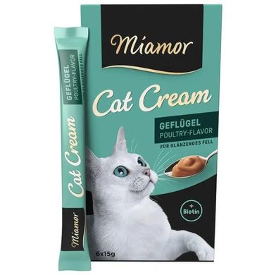 Miamor Cat Snack Biotin Cream - Ласощі для котів з біотином (6х15 г)