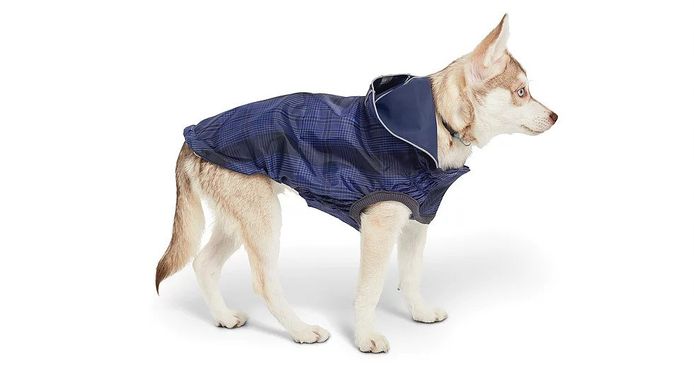 GF Pet Reversible Raincoat navy Двусторонний дождевик для собак синий