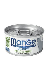 Monge Monoprotein Solo Pollo Con Piselli - Консерви для котів з куркою та горошком, 80 г