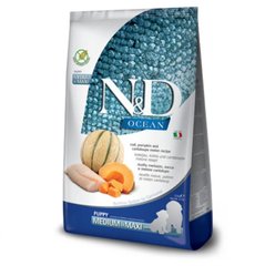 Farmina N&D Grain Free Ocean Pumpkin - Беззерновий сухий корм для цуценят середніх та великих порід з тріскою та динеюю 2,5 кг