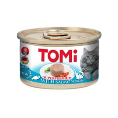 TOMi Salmon ТОМИ ЛОСОСЬ консервы для котов, мусс, банка 85г (0.085кг)