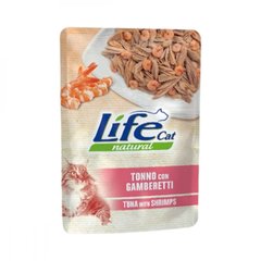 LifeCat пауч для кошек тунец с креветками, 70 г