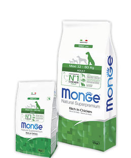 Monge Dog Maxi Adult - Корм з куркою та рисом для дорослих собак великих порід 15 кг
