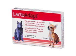 LactoAdapt - Дієтична добавка для нормалізації стану кишківника у собак та котів, 15 таблеток