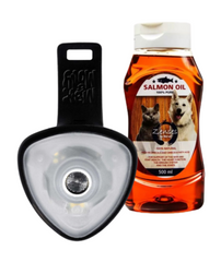 Soundshield - 24/7 Ultrasonic Technology Against Ticks & Fleas - Black - Ультразвуковий захист від кліщів і бліх - чорний + Zenses by Nerus Salmon Oil - Олія лосося, 500 мл
