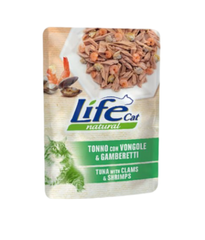 LifeCat пауч для котів тунець з мідіями і креветками, 70 г
