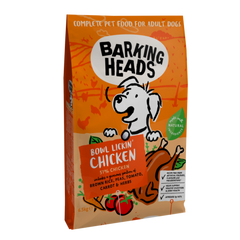 BARKING Heads Bowl Lickin Chicken - "До останнього шматочка" для собак з чутливим травленням з курчам та рисом