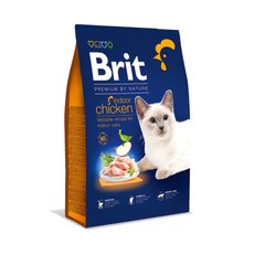 Brit Premium by Nature Cat Indoor Chicken - Сухий корм для дорослих котів, які живуть у приміщенні з куркою, 8 кг