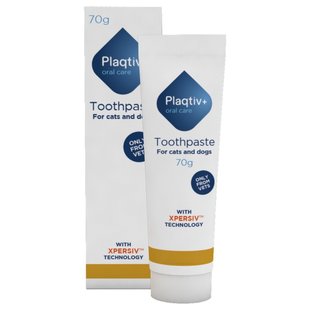 Зубная паста для собак и кошек Plaqtiv+ Toothpaste, 70 г